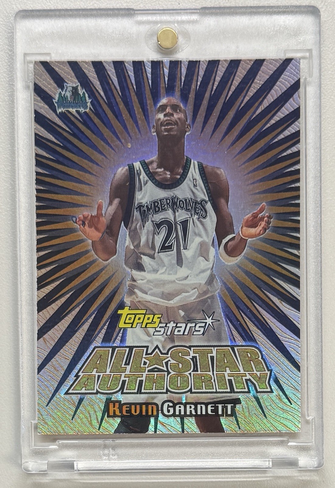 2000 RARE TOPPS ALL STARS KEVIN GARNETT STARBURST HOLO FOIL