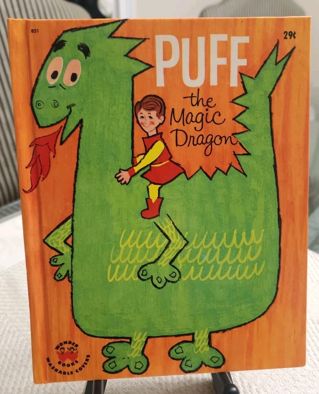 Vintage 1965 Puff the Magic Dragon Wonder Book ~ #851 ~ Hardcover Washable Cover Vintage 1965 Puff the Magic Dragon Wonder Book ~ #851 ~ Hardcover Washable Cover