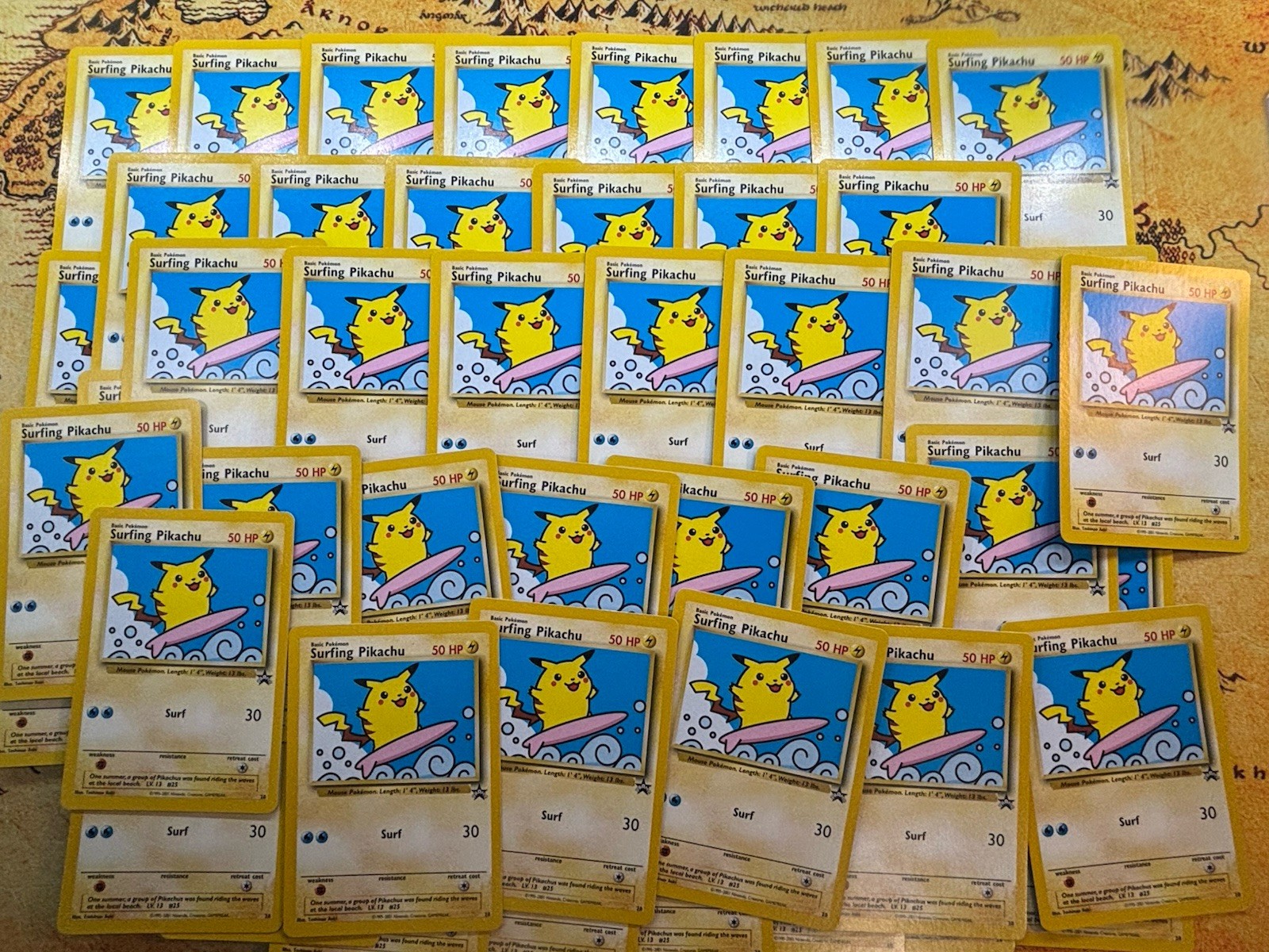 Pokemon Surfing Pikachu #28 WOTC Black Star Promo 28/53 Wizards of the Coast Pokemon Surfing Pikachu #28 WOTC Black Star Promo 28/53 Wizards of the Coast