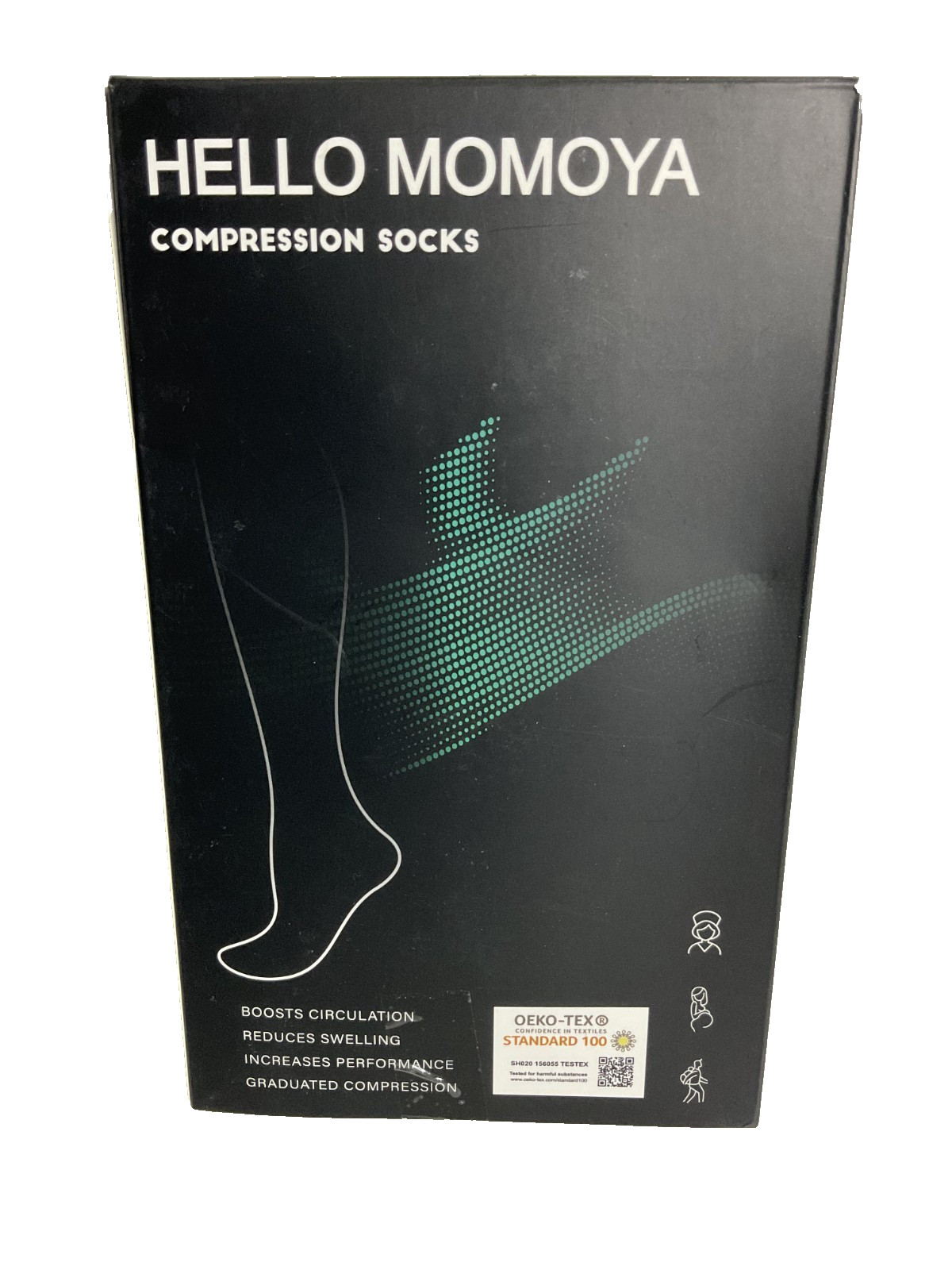 Hello Momoya Compression Socks for Women Men Knee High 20-30 mm 3 Pack Size S-M Hello Momoya Compression Socks for Women Men Knee High 20-30 mm 3 Pack Size S-M