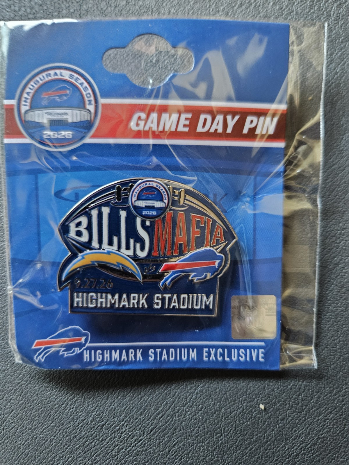 Buffalo Bills vs Los Angeles Chargers Game Day Pin 9/27/26 Highmark Stadium