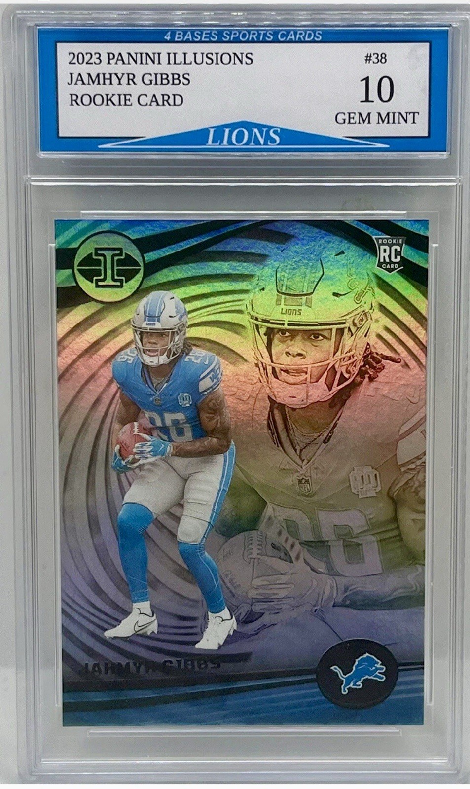 2023 Panini Illusions Jahmyr Gibbs Detroit Lions Rookie Card #38 ￼