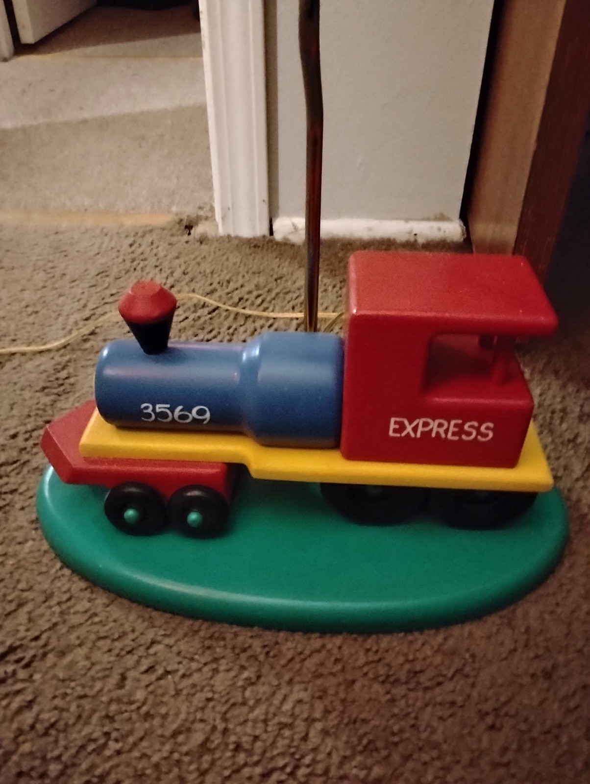 Vintage Wooden Train Locomotive Lamp 3569 Express Works Great Vintage Wooden Train Locomotive Lamp 3569 Express Works Great