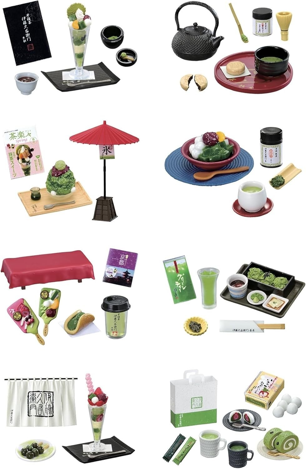 Re-Ment Itohkyuemon Uji Matcha Kyoto Welcome to Tea World Miniature 8PCS sets