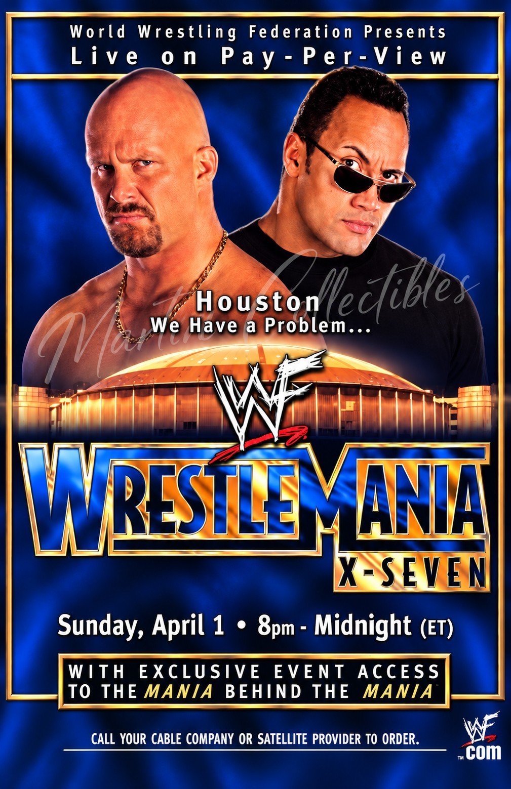 WWF WRESTLEMANIA 17 11X17 POSTER THE ROCK STONE COLD WWE WWF WRESTLEMANIA 17 11X17 POSTER THE ROCK STONE COLD WWE
