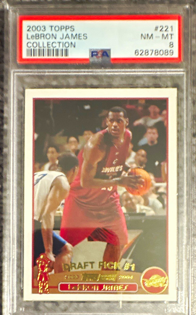 Topps 2003 Topps Collection LeBron James #221 PSA 8 Graded Cavaliers Topps 2003 Topps Collection LeBron James #221 PSA 8 Graded Cavaliers