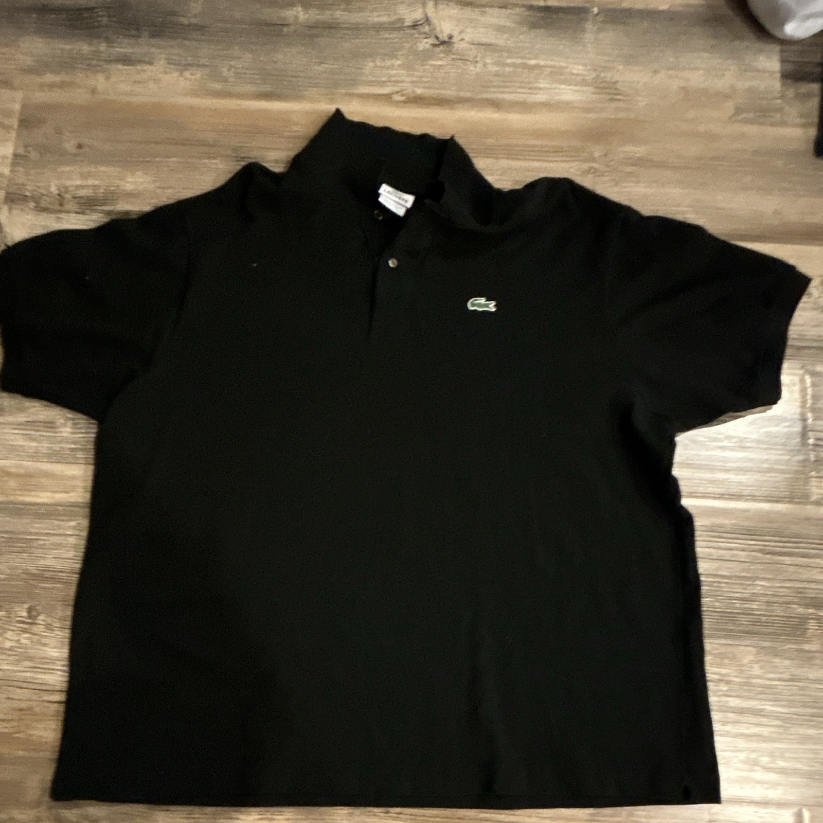 Lacoste Men\'s Classic Fit Short Sleeve Polo Shirt Black Croc Logo Size 8 3XL Lacoste Men\'s Classic Fit Short Sleeve Polo Shirt Black Croc Logo Size 8 3XL