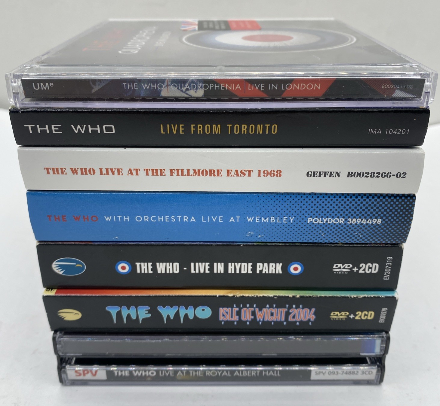 THE WHO Live CD Boxset Lot Of 7 Quadrophenia Toronto Fillmore 1968 Wembley Wight