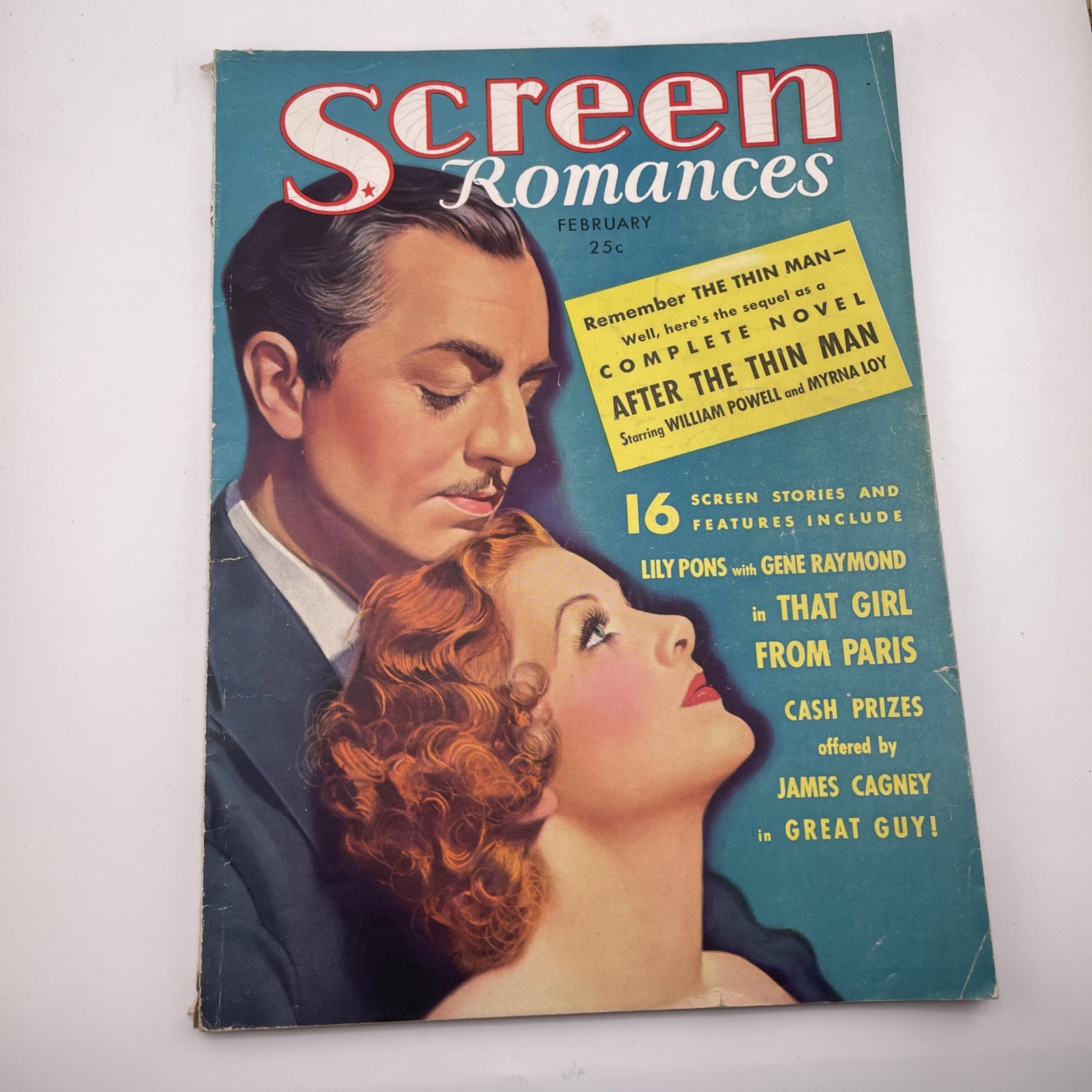 Vintage Screen Romances magazine, February 1937 William Powell Myrna Loy . #10