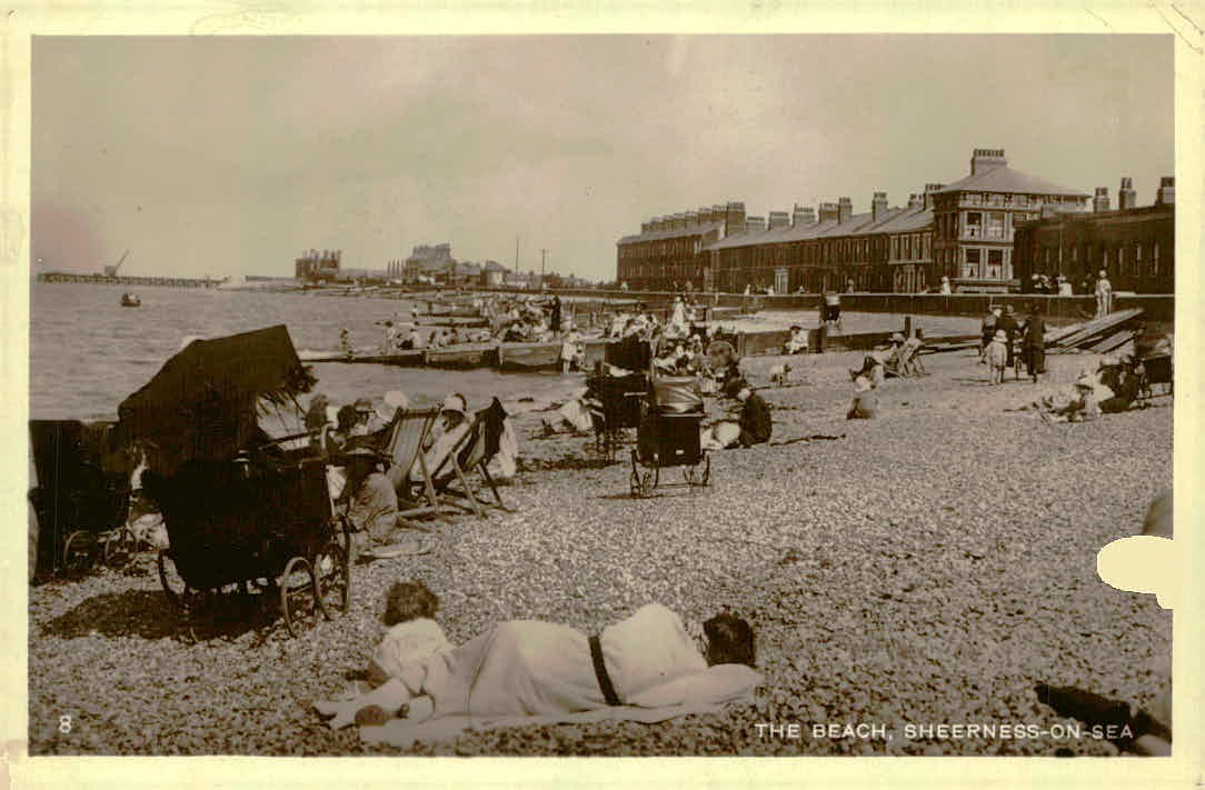 Vintage 1945 Sheerness-On-Sea Kent RPPC 2d King George VI Postmarked Postcard