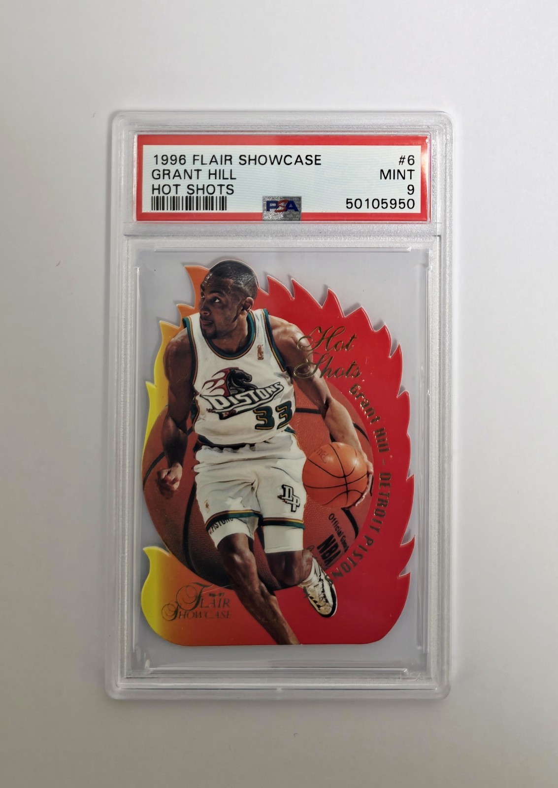 1996-97 Flair Showcase - Hot Shots Grant Hill #6 PSA 9, POP 26 1996-97 Flair Showcase - Hot Shots Grant Hill #6 PSA 9, POP 26