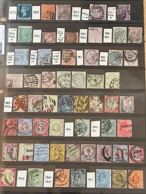 Great Britain 1855-1911 Fantastic Collection Used in Stock Sheet 9X6242S Great Britain 1855-1911 Fantastic Collection Used in Stock Sheet 9X6242S