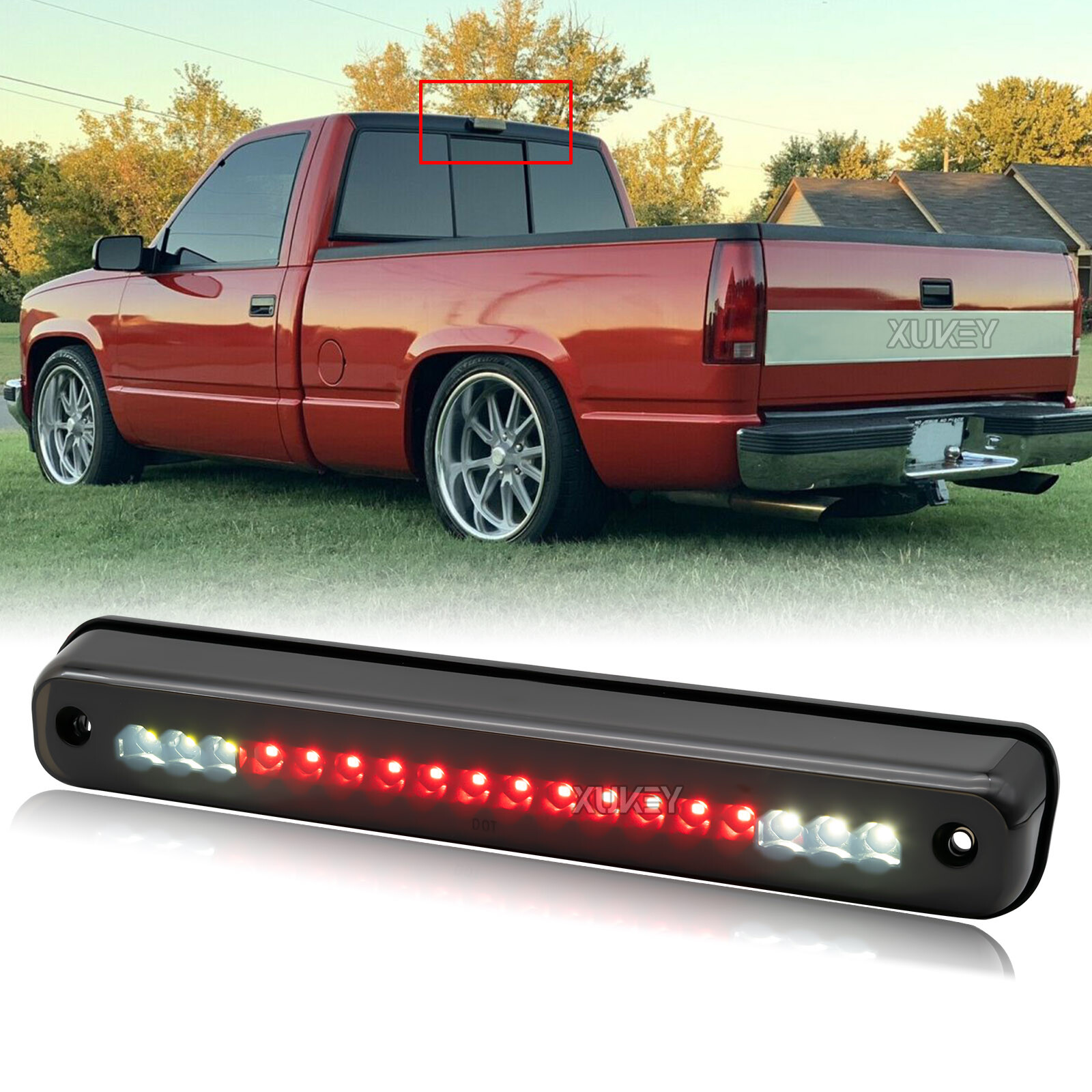 3rd Third Brake Light Cargo Lamp For 1988-1998 Chevy GMC C1500 K1500 Silverado
