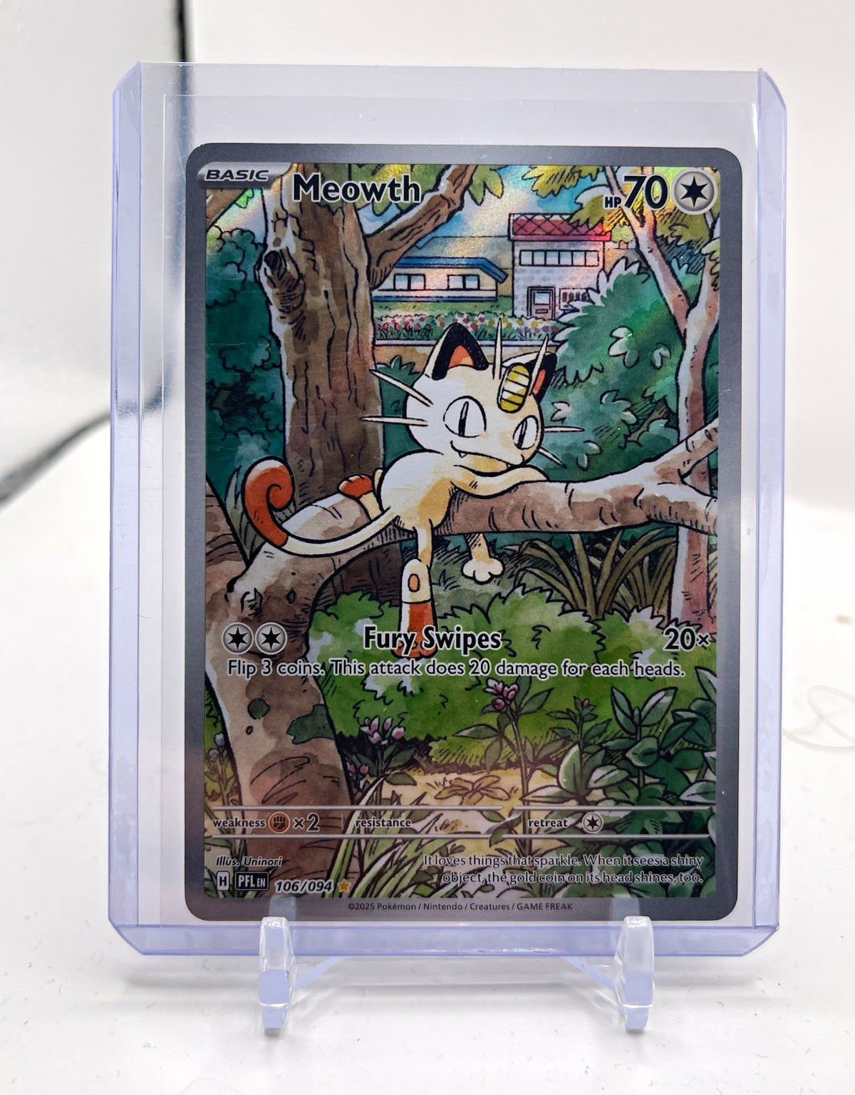 Meowth 106/094 Me02: Phantasmal Flames Holo Pokémon TCG Pokémon Card Meowth 106/094 Me02: Phantasmal Flames Holo Pokémon TCG Pokémon Card