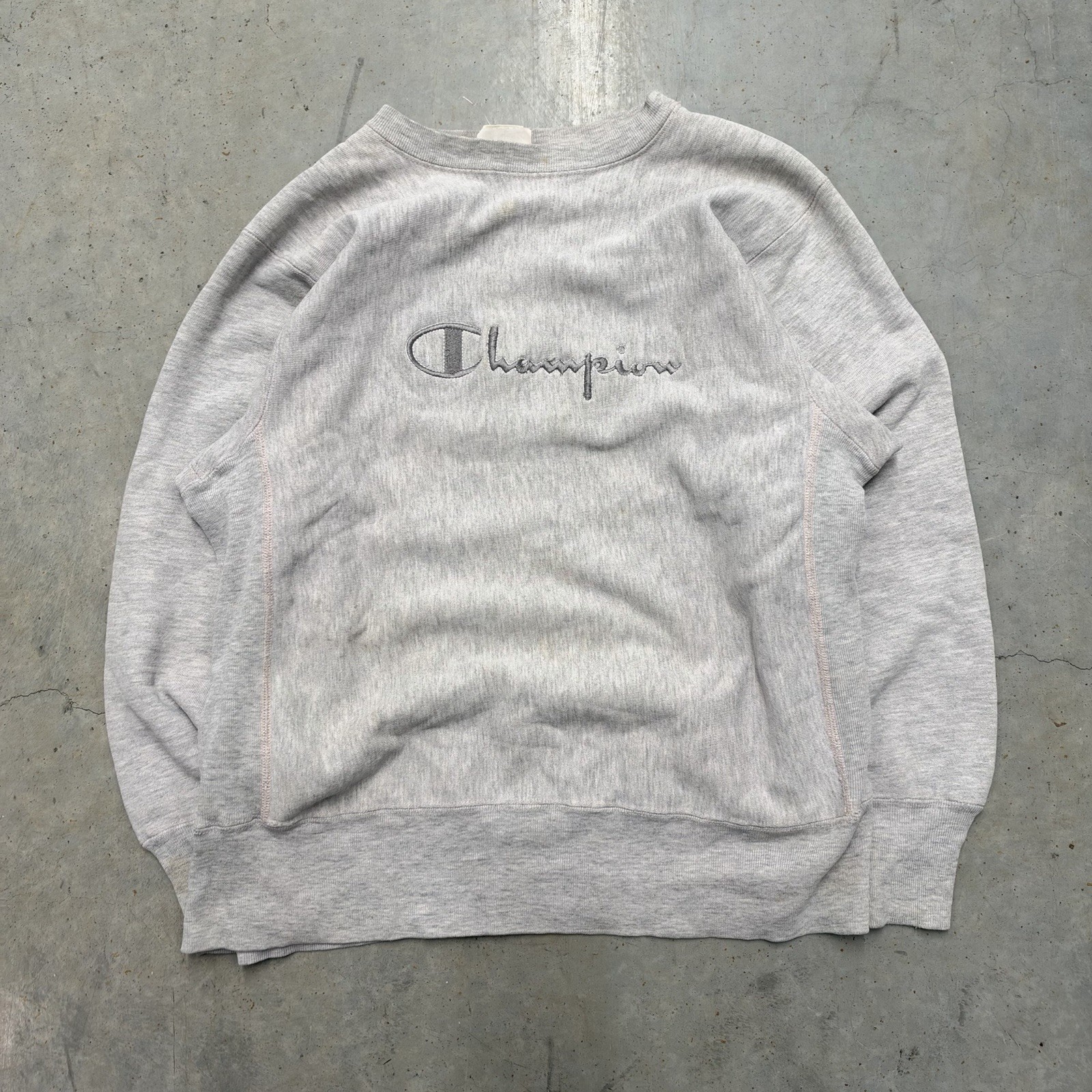 Vintage 80s Champion Reverse Weave Hoodie Sweatshirt Size L Gray USA Flaws Vintage 80s Champion Reverse Weave Hoodie Sweatshirt Size L Gray USA Flaws
