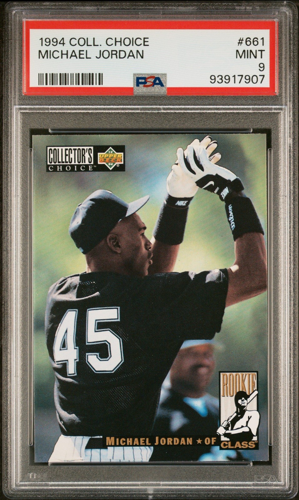 Graded 1994 Collector\'s Choice Michael Jordan #661 Rookie RC Card PSA 9 Graded 1994 Collector\'s Choice Michael Jordan #661 Rookie RC Card PSA 9