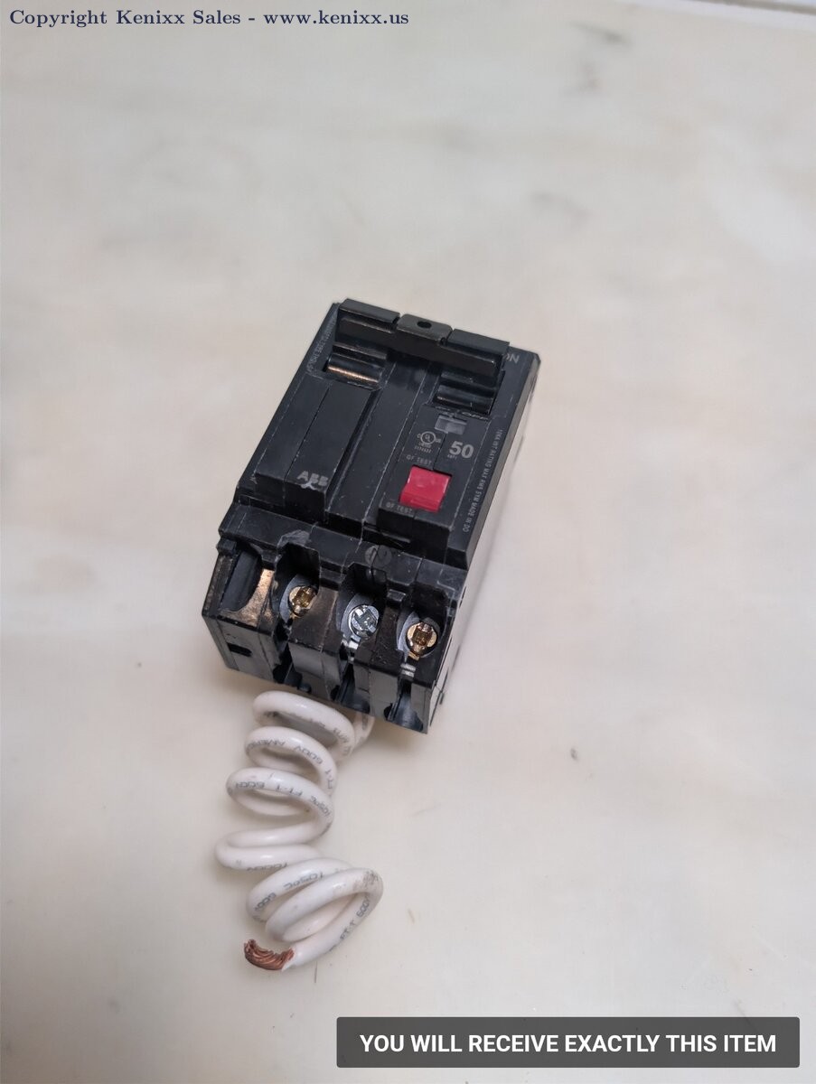 GE THQB2150GFT2 Miniature Circuit Breaker 2 Pole, 50A GFCI, 10kA @ 120/240VAC GE THQB2150GFT2 Miniature Circuit Breaker 2 Pole, 50A GFCI, 10kA @ 120/240VAC
