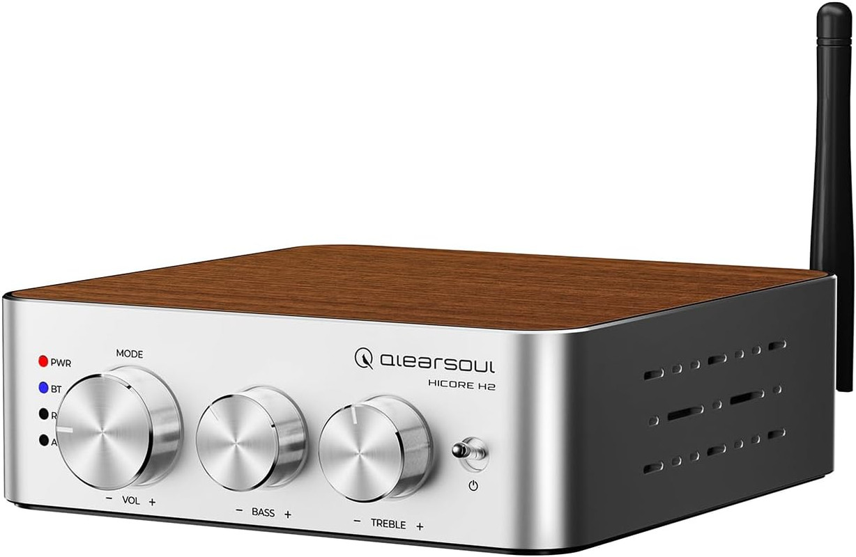 Hicore H2 Bluetooth 5.4 Hi-Fi Stereo Amplifier — TI TPA3255 Class D, 100W X2 (@4