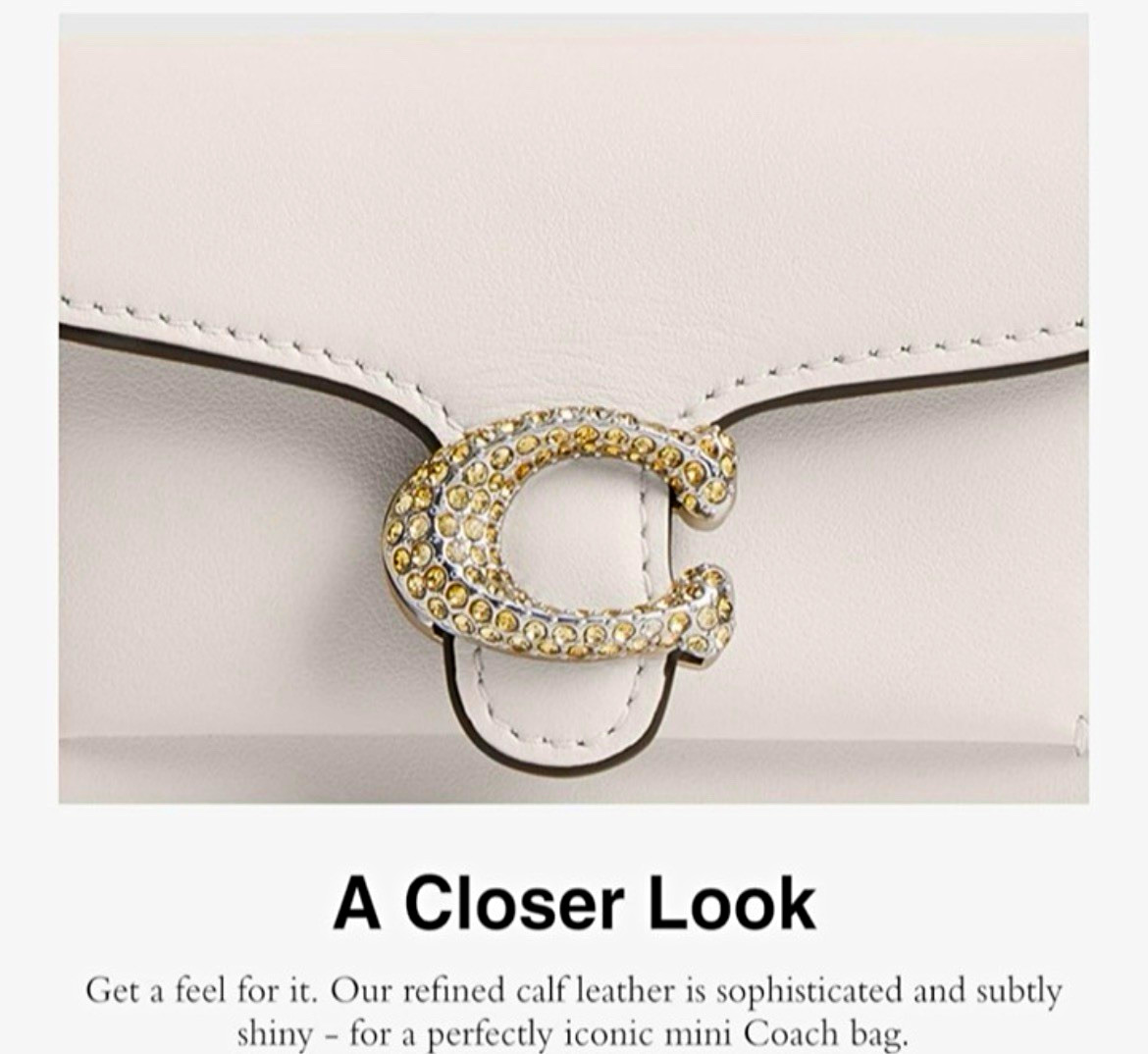 BRAND NEW Coach Tabby 12 Chalk and Crystal Hardware Rare discontinued BRAND NEW Coach Tabby 12 Chalk and Crystal Hardware Rare discontinued