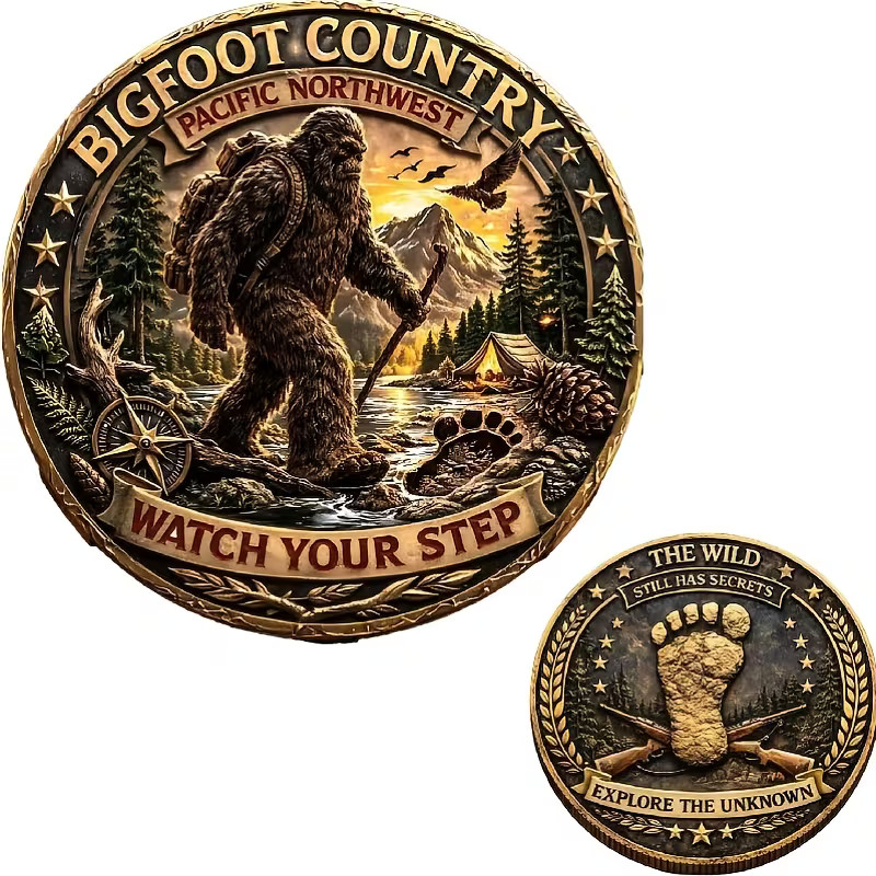 Bigfoot Country Challenge Coin The Wild Collectible Explore 1-pc