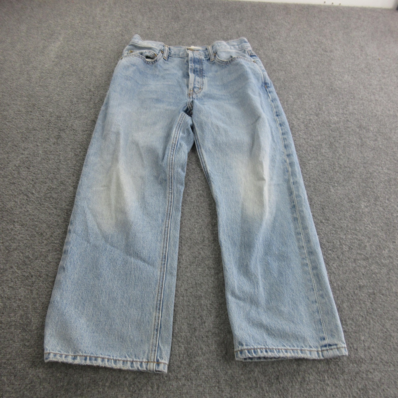THE GREAT. Wayne Jean Jeans Womens 27 Light Wash Blue High Rise Straight Denim