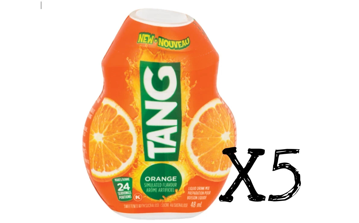 Tang Orange Simulated Liquid Drink Mix 24 servings x5 bottles New Canada Tang Orange Simulated Liquid Drink Mix 24 servings x5 bottles New Canada
