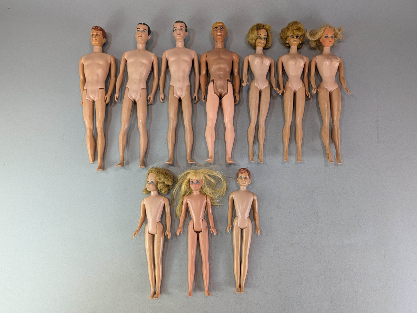 Vintage 60s Mattel Barbie Ken Skipper Ricky Allan Midge LOT FOR PARTS/REPAIR