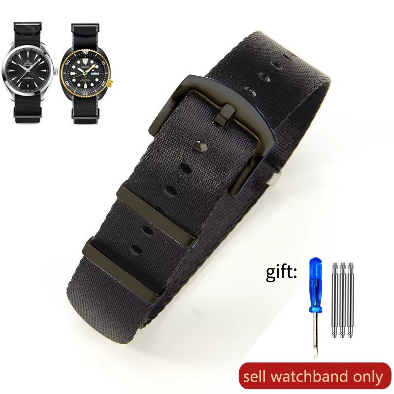 Military Nylon Watch Strap 20mm 22mm for Omega Diver 300m Seiko Casio Rolex