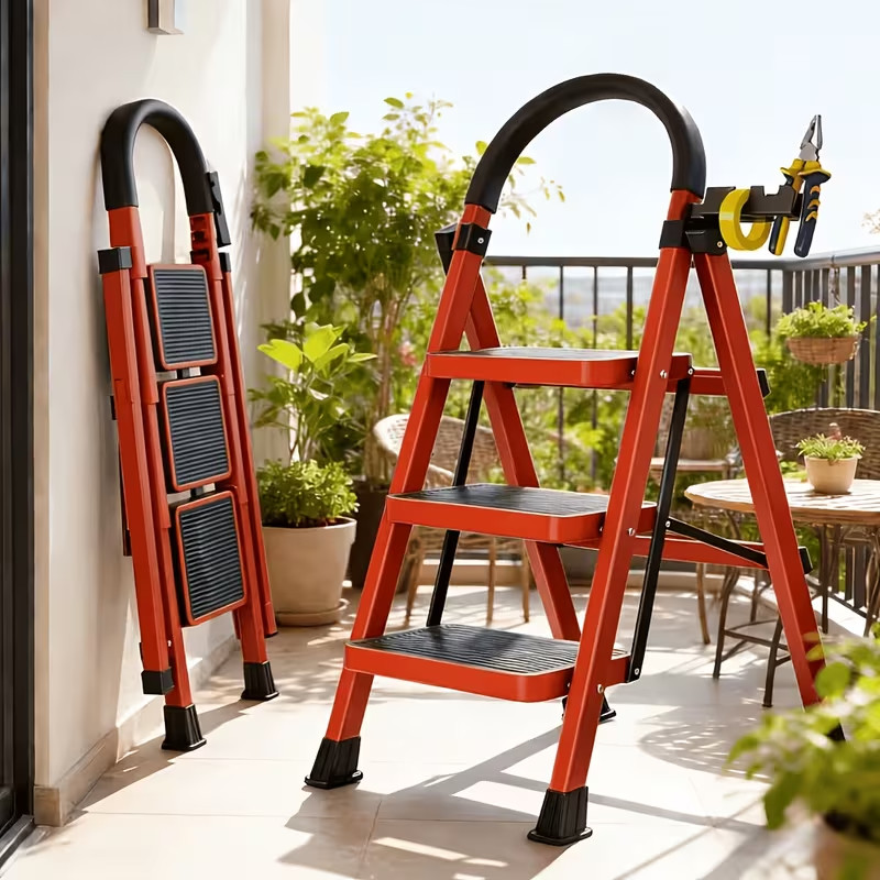 CVNU Folding Ladder, 2/3/4/5-Step Ladder, with a Weight Capacity of 500 Lbs CVNU Folding Ladder, 2/3/4/5-Step Ladder, with a Weight Capacity of 500 Lbs