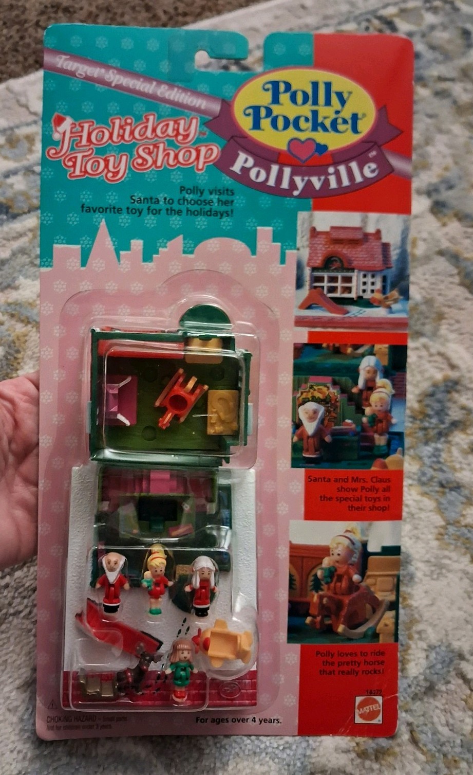 Polly Pocket 1995 Vintage Pollyville Holiday Toy Shop Christmas Sealed NOS
