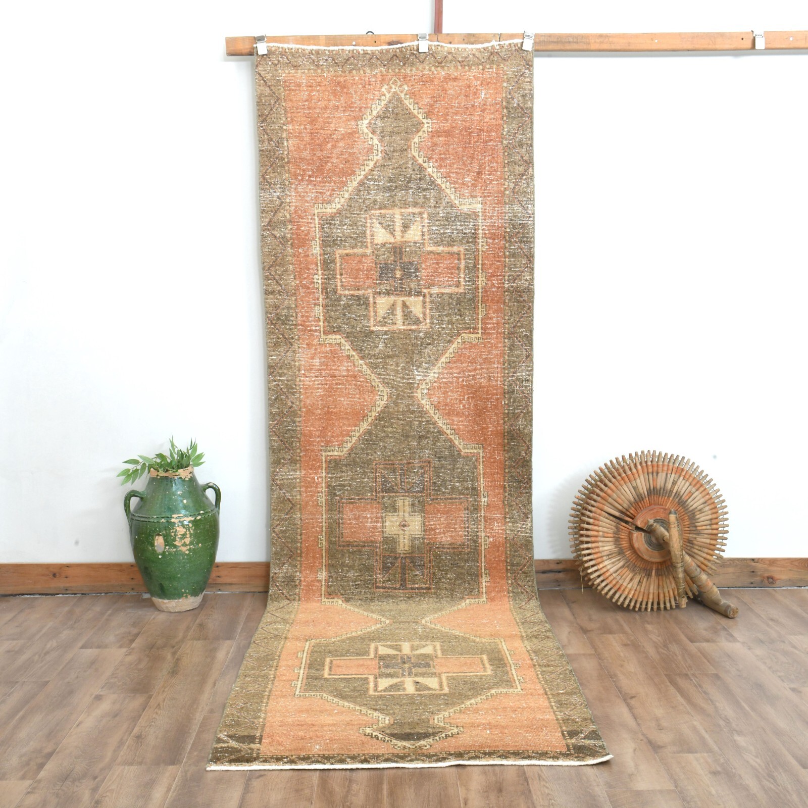 3x11 ft Red Vintage Runner, Turkish Runner, Handwoven, Bohemian Wool Runner 3x11 ft Red Vintage Runner, Turkish Runner, Handwoven, Bohemian Wool Runner