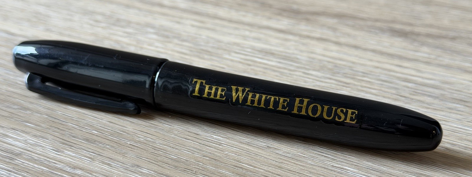 Rare Authentic White House Trump Sharpie Marker Black Gold Signature Bill Signer
