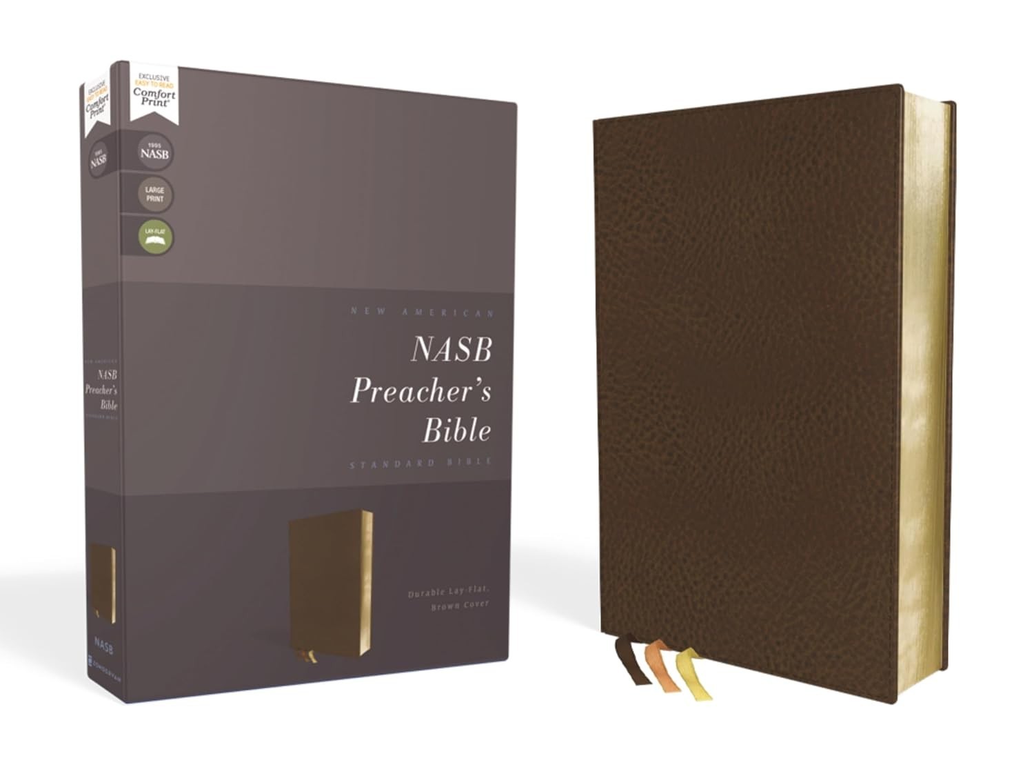 NASB, Preacher\'s Bible, NEW, Out Of Print, Leathersoft, Brown, 95 Text NASB, Preacher\'s Bible, NEW, Out Of Print, Leathersoft, Brown, 95 Text