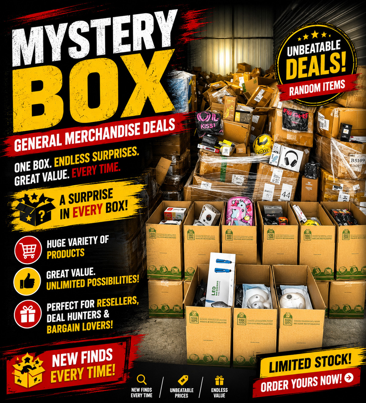 Wholesale Random Merchandise - Brand New Overstock Inventory