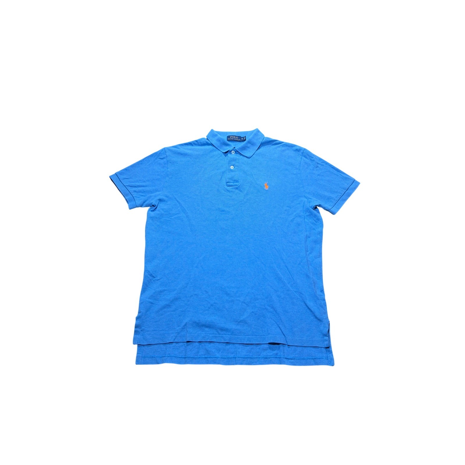 Vintage Polo Ralph Lauren Mens Medium Blue Short Sleeve Pique Polo Shirt Vintage Polo Ralph Lauren Mens Medium Blue Short Sleeve Pique Polo Shirt