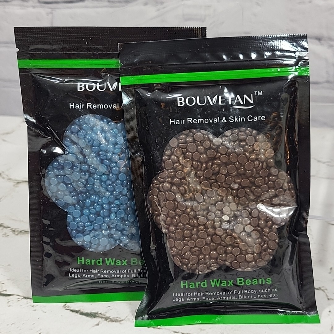 Bouvetan Hard Wax Beans 3.5oz Packages Lot Of 2 Brown Blue New NIP Bouvetan Hard Wax Beans 3.5oz Packages Lot Of 2 Brown Blue New NIP
