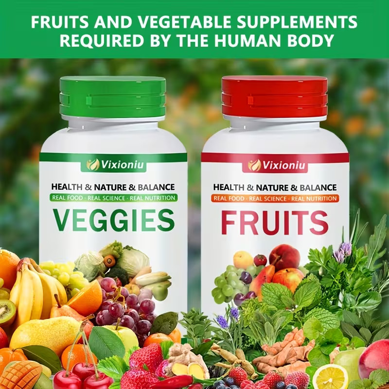 180 Capsules, Fruits & Veggies Supplements - 90 Fruits & 90 Vegatables Capsules