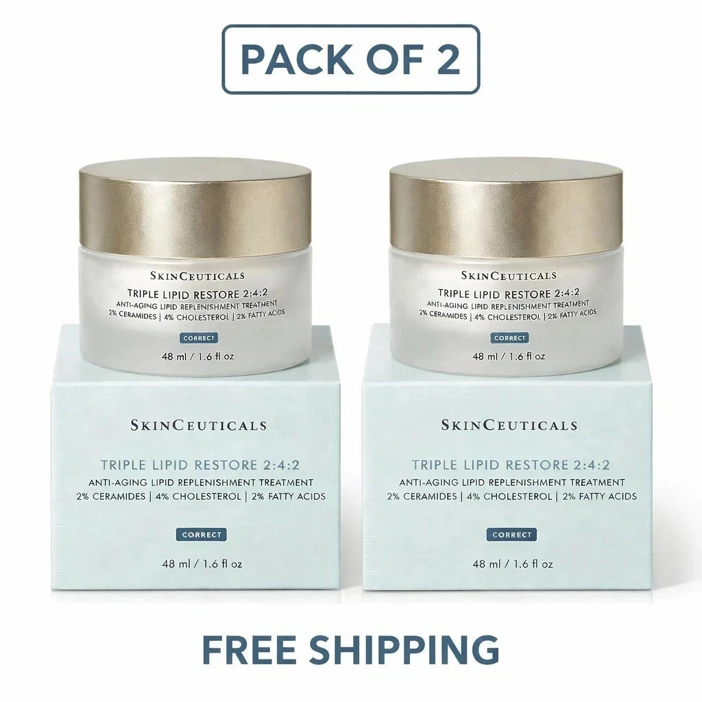 2X SkinCeuticals Triple Lipid Restore 2:4:2 Face Cream 1.6oz 48ml New 2X SkinCeuticals Triple Lipid Restore 2:4:2 Face Cream 1.6oz 48ml New