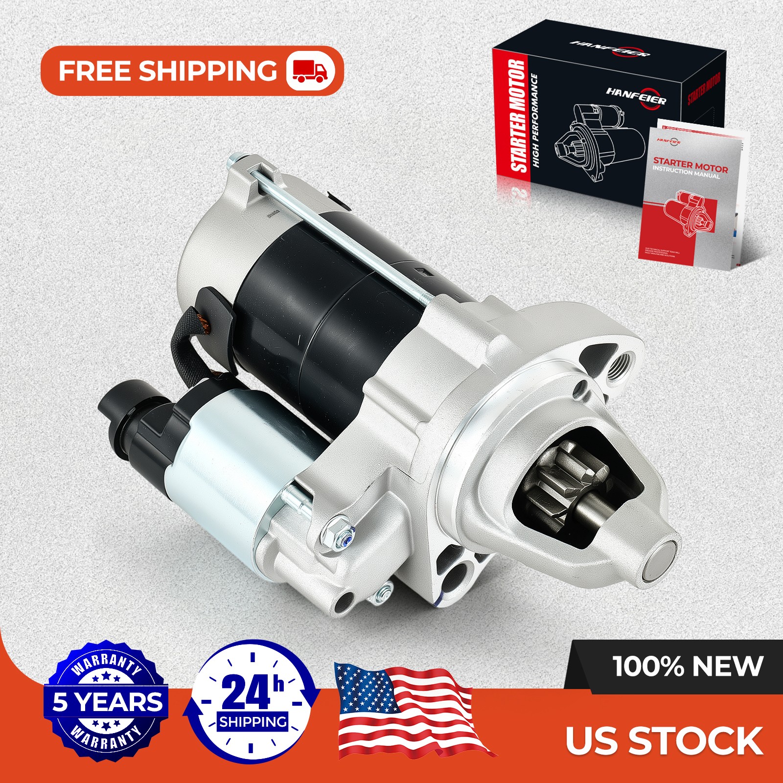 17998N Starter Motor For Honda Fit 2007 2008 2009 1.5L Base DX LX 0.8KW 12V 9T