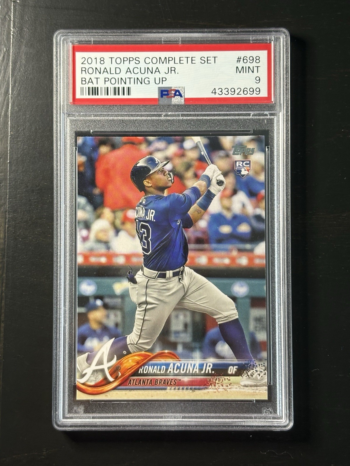 Ronald Acuna Jr. 2018 Topps Complete Set #698 PSA 9 RC BRAVES Ronald Acuna Jr. 2018 Topps Complete Set #698 PSA 9 RC BRAVES