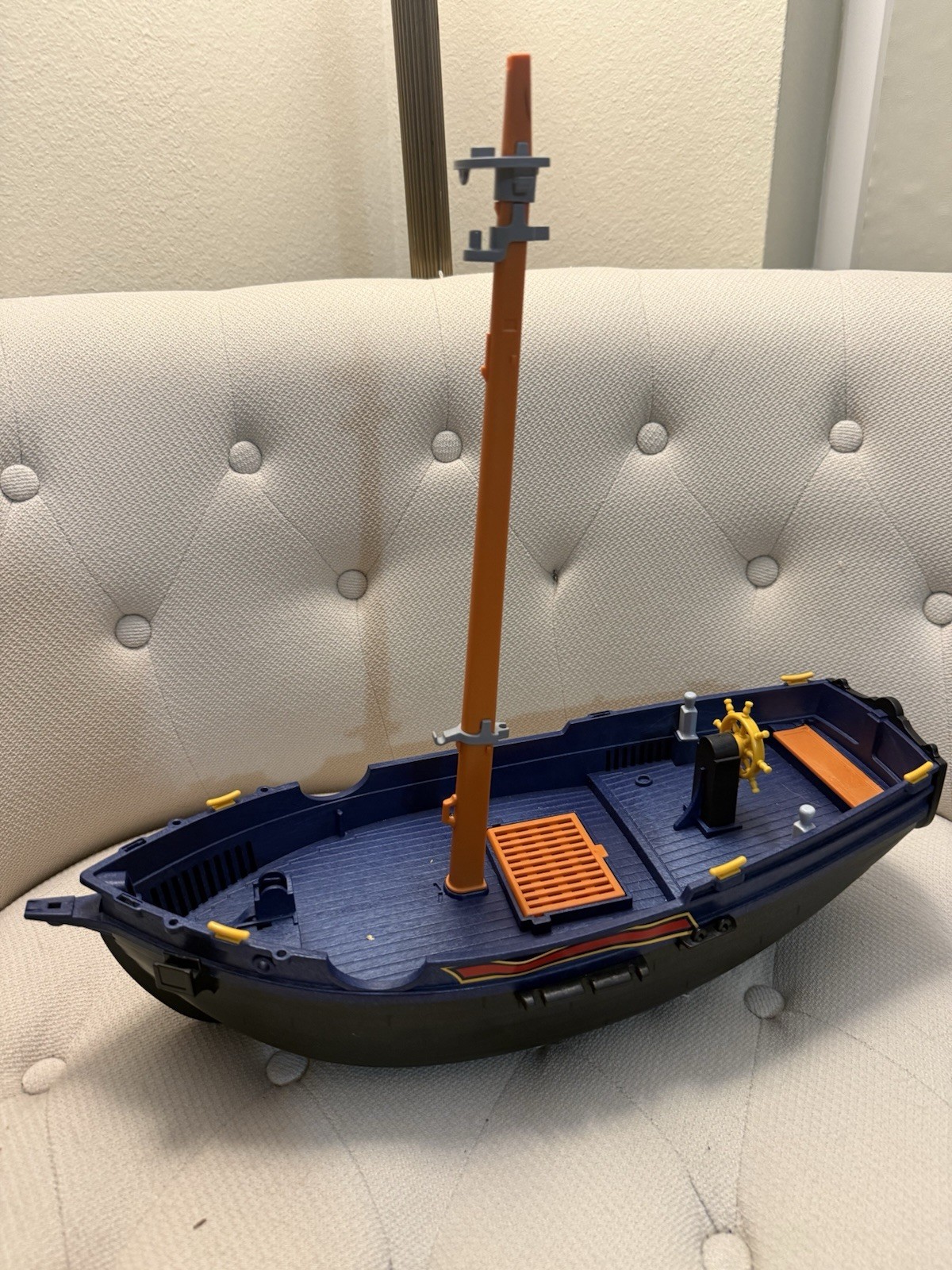 Vintage 1991 Playmobil Geobra Pirate Ship Incomplete  Vintage 1991 Playmobil Geobra Pirate Ship Incomplete 