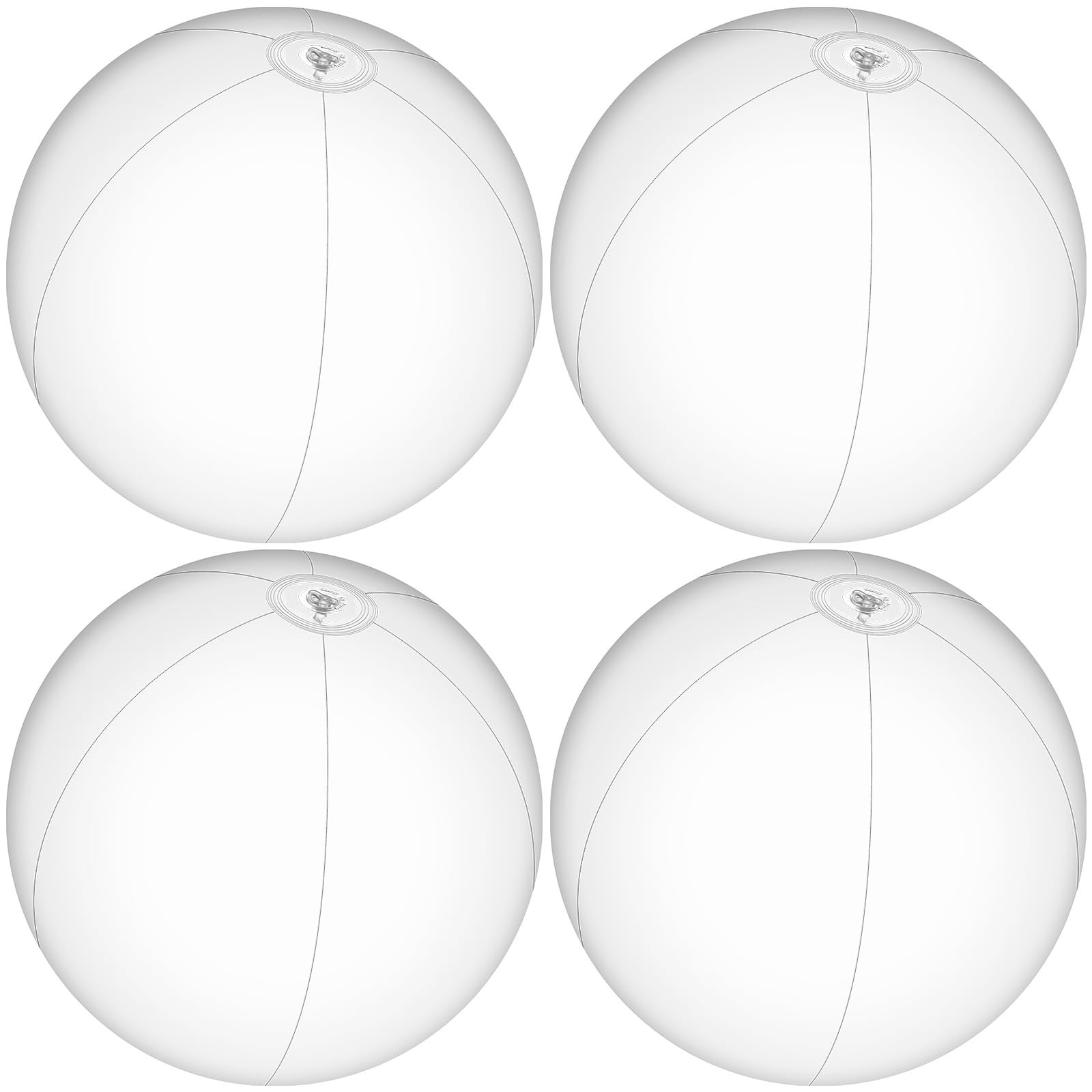 kymqlyw 4 Pcs Inflatable Beach Ball 24 inch Swimming Pool Balls Summer Outdoo...