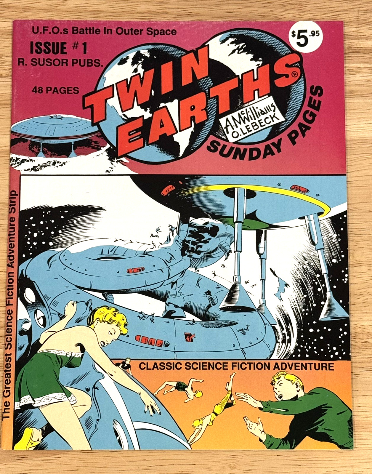 Vtg 1991 Twin Earths Sunday Pages #1 Science Fiction Reprint 1950s Newspaper Vtg 1991 Twin Earths Sunday Pages #1 Science Fiction Reprint 1950s Newspaper