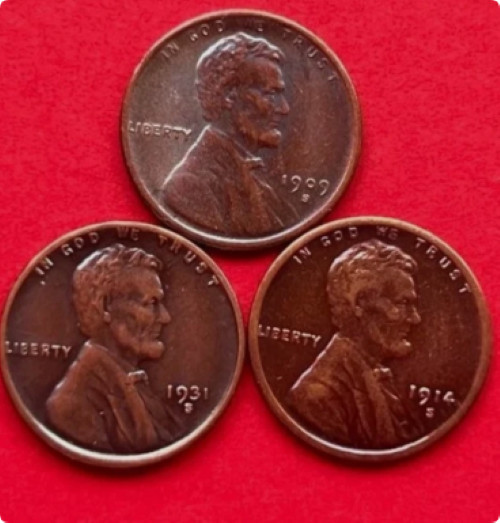 1931-S 1914-S 1909-S VBD Lincoln Wheat As shown in the figure 1931-S 1914-S 1909-S VBD Lincoln Wheat As shown in the figure