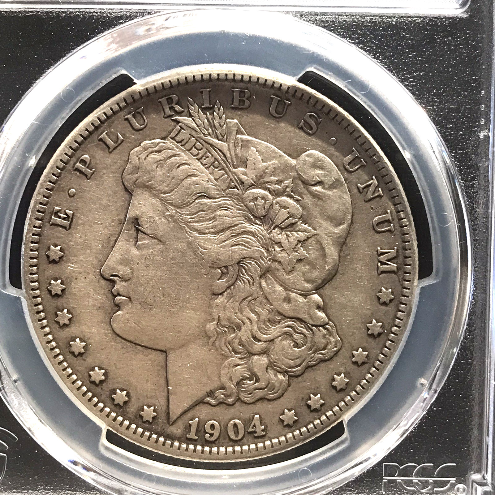 1904 s Morgan Silver Dollar $1  PGCS VF 35 - Tough date -Nice circulated coin