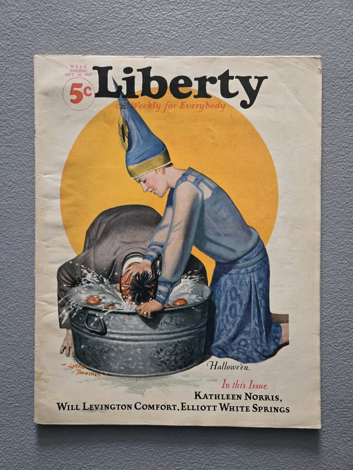 Liberty Weekly Oct. 29, 1927 - Iconic Leslie Thrasher Halloween Cover