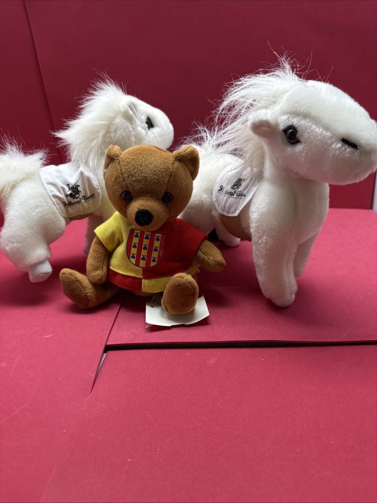 Medieval Times 2 White Horses And One Beanie Bear Medieval Times 2 White Horses And One Beanie Bear