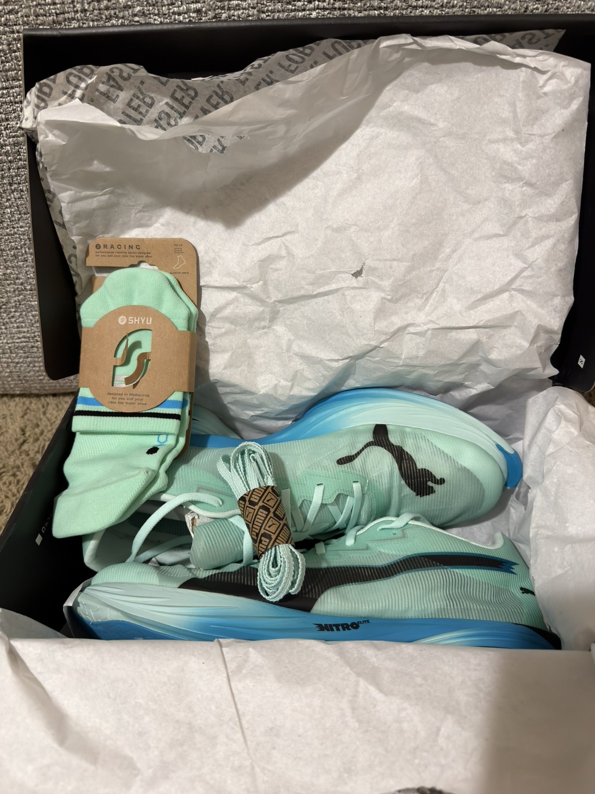 PUMA Fast R Nitro Elite 3 Mint Melt Speed Blue - 312060-02 New Size 14 men PUMA Fast R Nitro Elite 3 Mint Melt Speed Blue - 312060-02 New Size 14 men