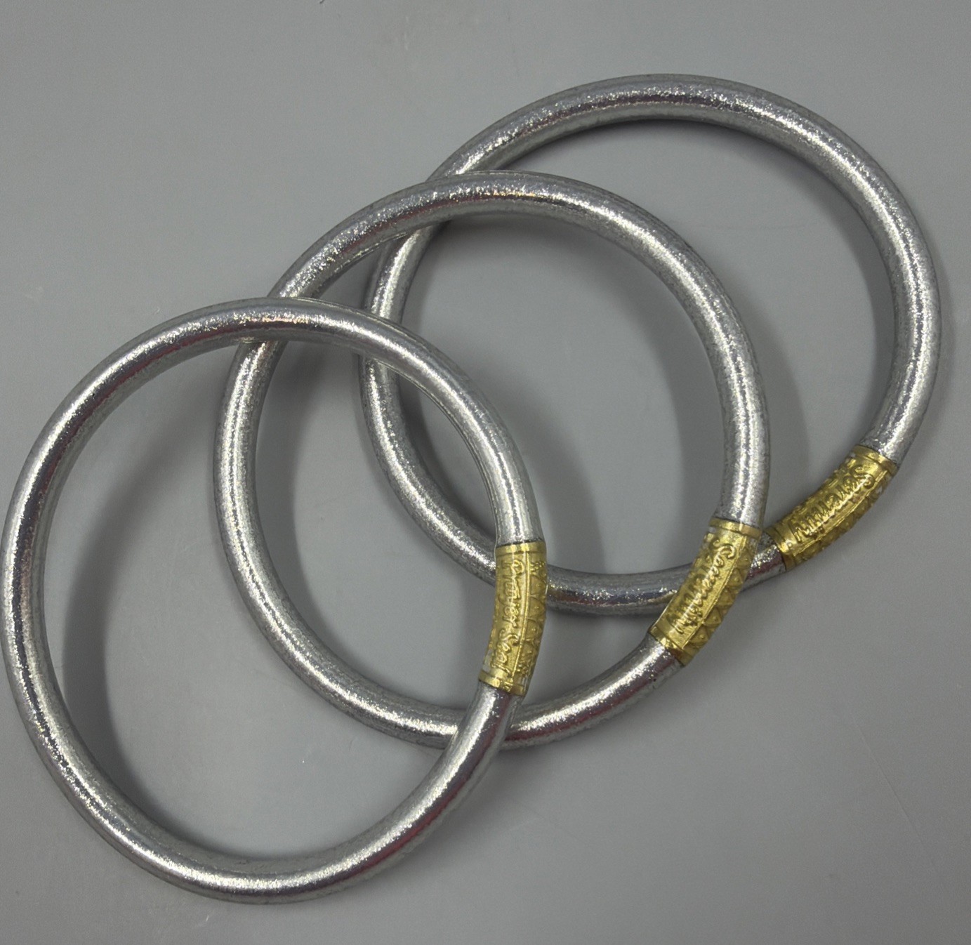BuDhaGirl Budha Girl- All Weather Bangles Set of 3 -Silver-Medium BuDhaGirl Budha Girl- All Weather Bangles Set of 3 -Silver-Medium