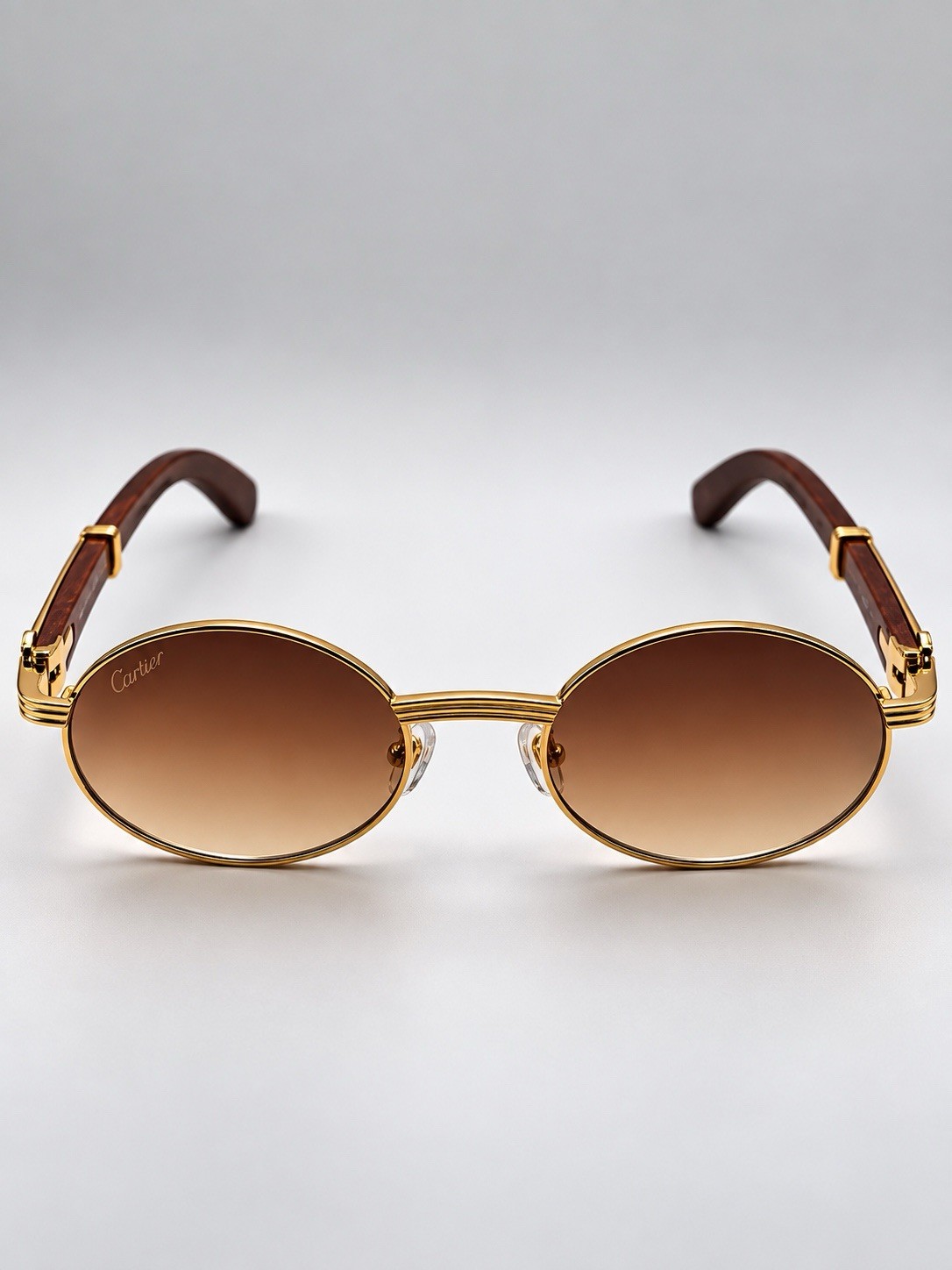 Cartier Première De Cartier Vintage Sunglasses Gold Frame Wood Temples Cartier Première De Cartier Vintage Sunglasses Gold Frame Wood Temples